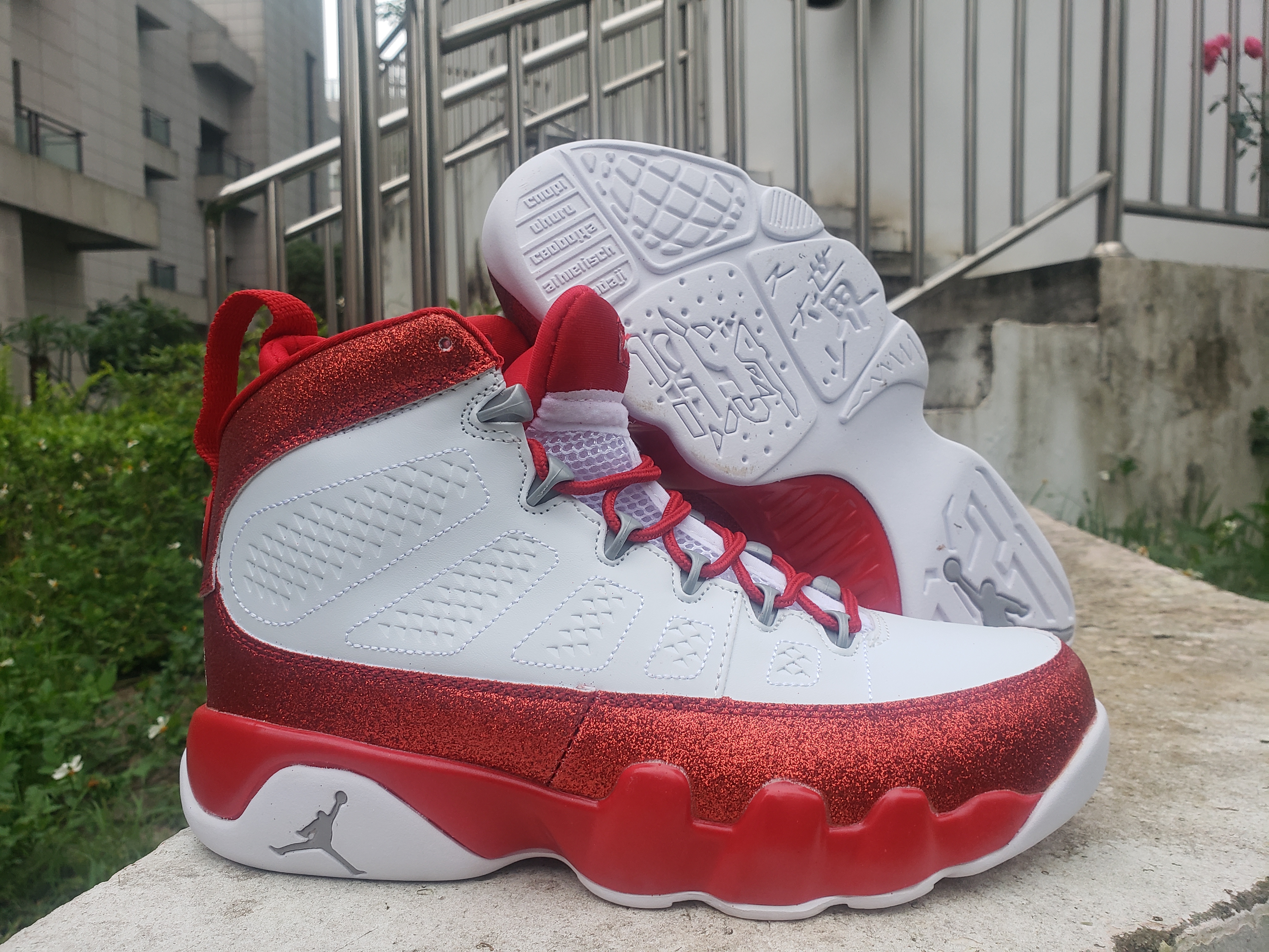 New 2022 Air Jordan 9 White Red Shoes